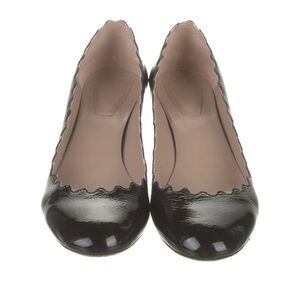 CHLOE
Patent Leather Scalloped Accent Pumps, EU size 36.5, US size 6.5/7